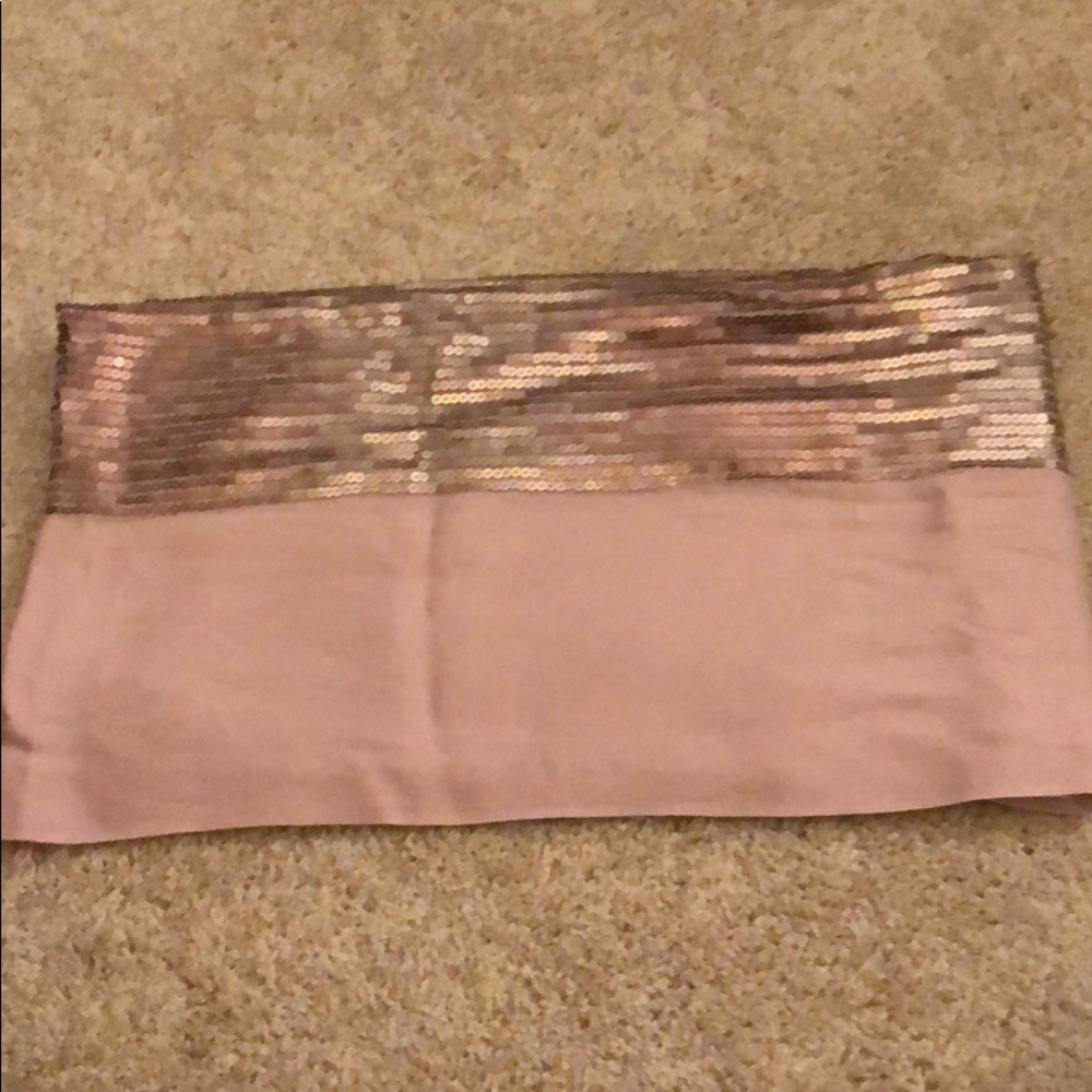 Pink sequin scarf